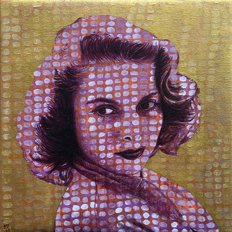 "Golden lady" - painting / acrylic on canvas - 50x50cm / january 2017 - 
