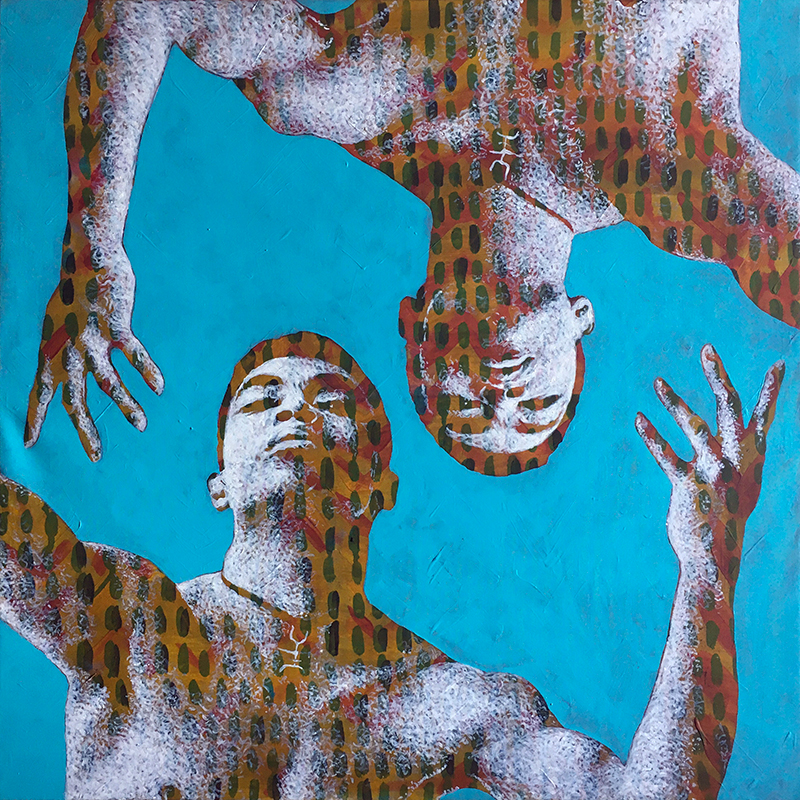 "Find your double" acrylic painting on canvas 60x60cm / march 2020