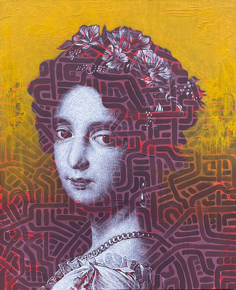 "MANUELA González" acrylic painting on canvas 100x80cm / february 2022
