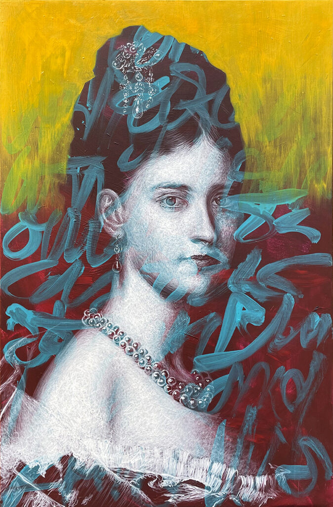 "Vicontesse Sudley" acrylic painting on canvas 60x93cm / march 2022