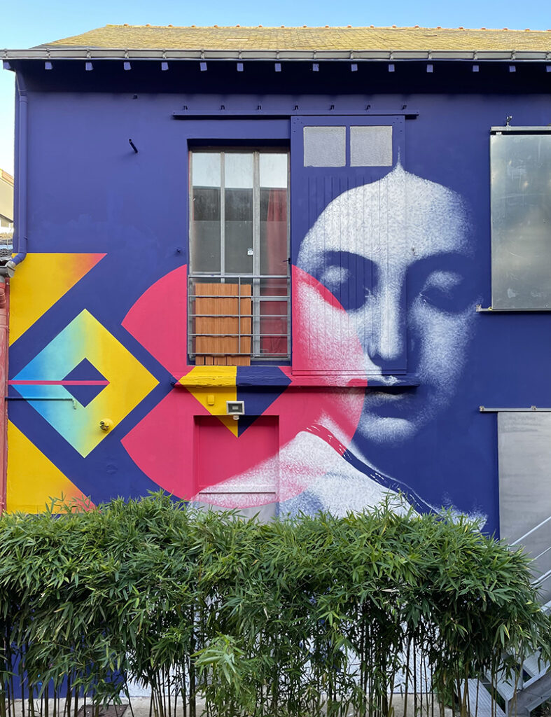 Street Art : Medium, Street-art rue des olivettes, Nantes 2021 / collaboration with Lloeill