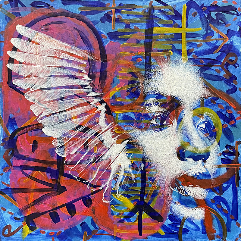 "Iris" acrylic painting on canvas 60x60cm / december 2020