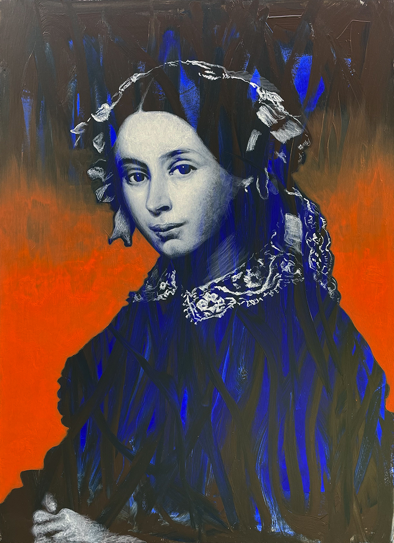 "MadameFouque" acrylic painting on canvas 100x73cm / june 2021