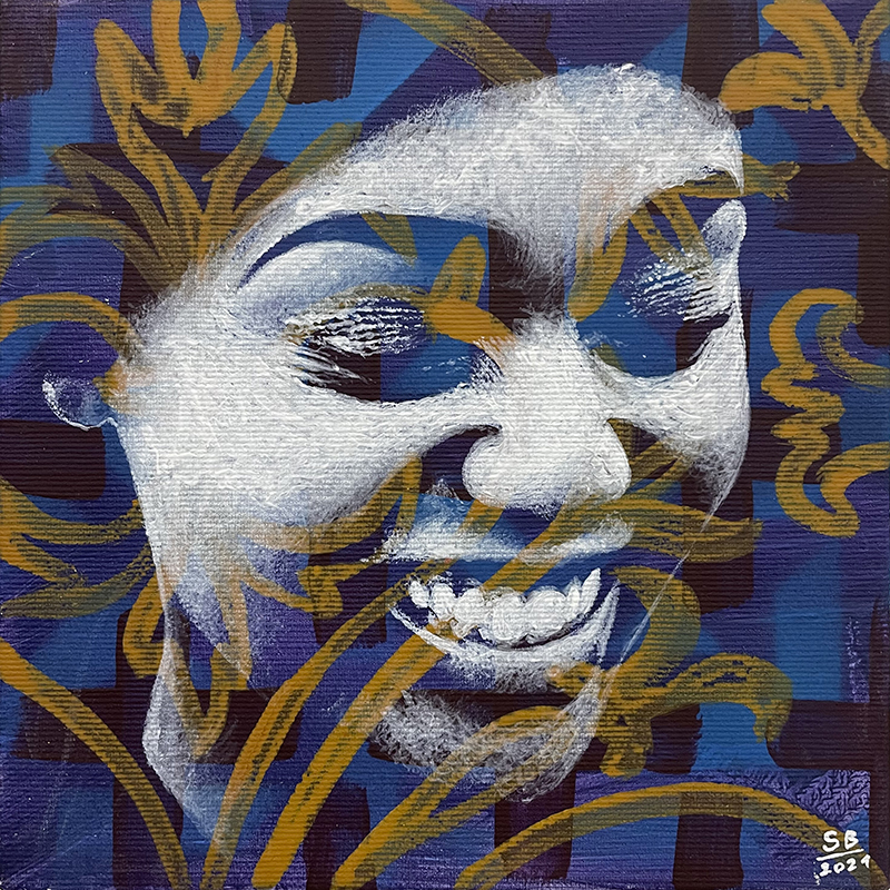 "rise up and shine" acrylic painting on canvas 20x20cm / october 2021