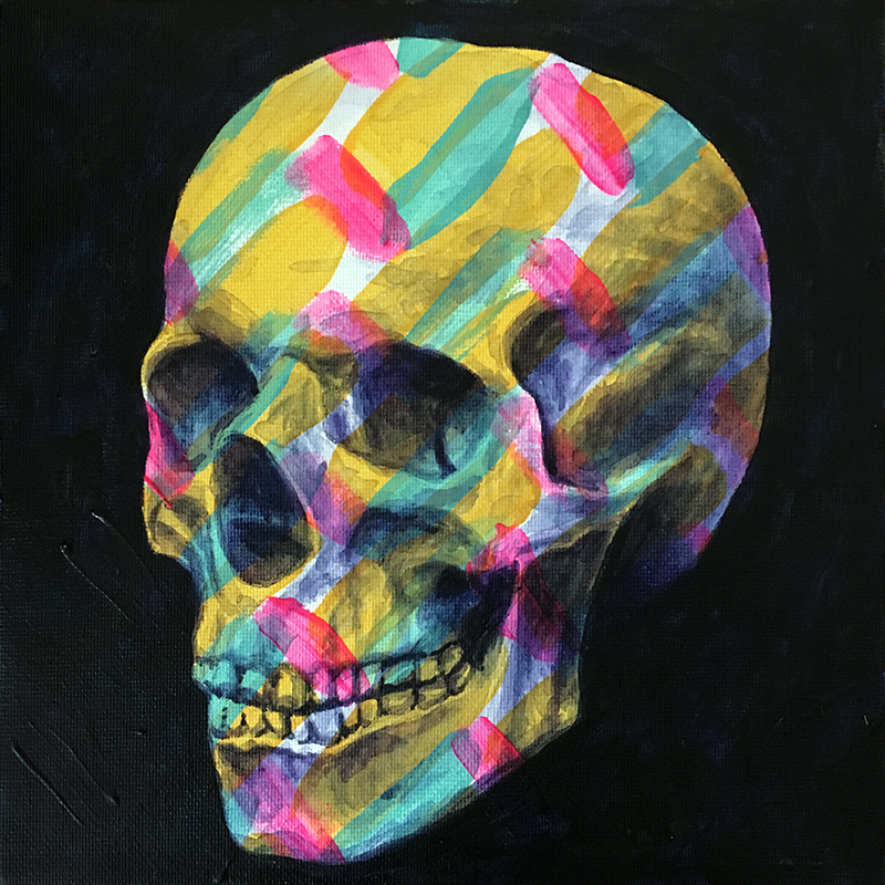 "Skullor" - painting / acrylic on canvas - 20x20cm / january 2017