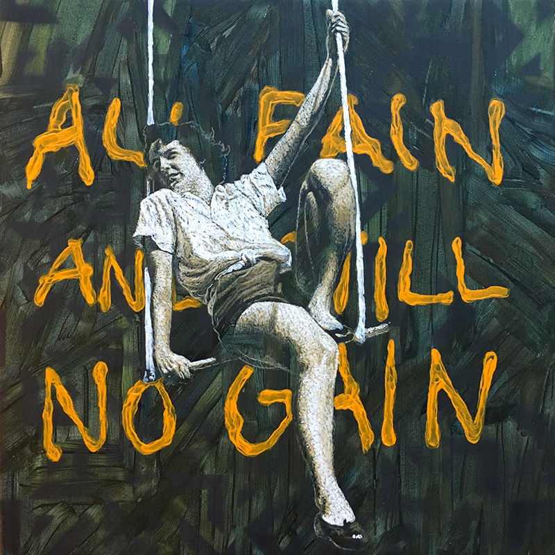 "All pain and still no Gain" acrylic on canvas 50x50cm / january 2016