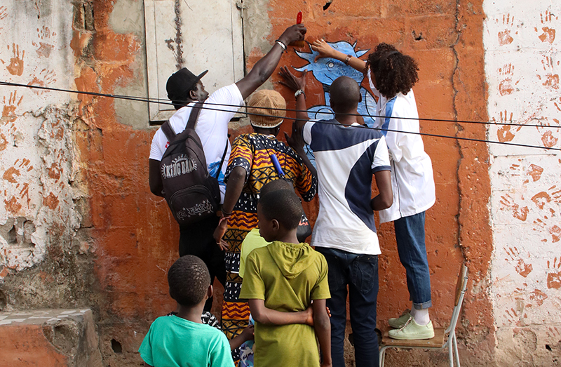 “Mur-Murs du futur” Atelier d’art urbain / Ziguinchor, Casamance, Sénégal