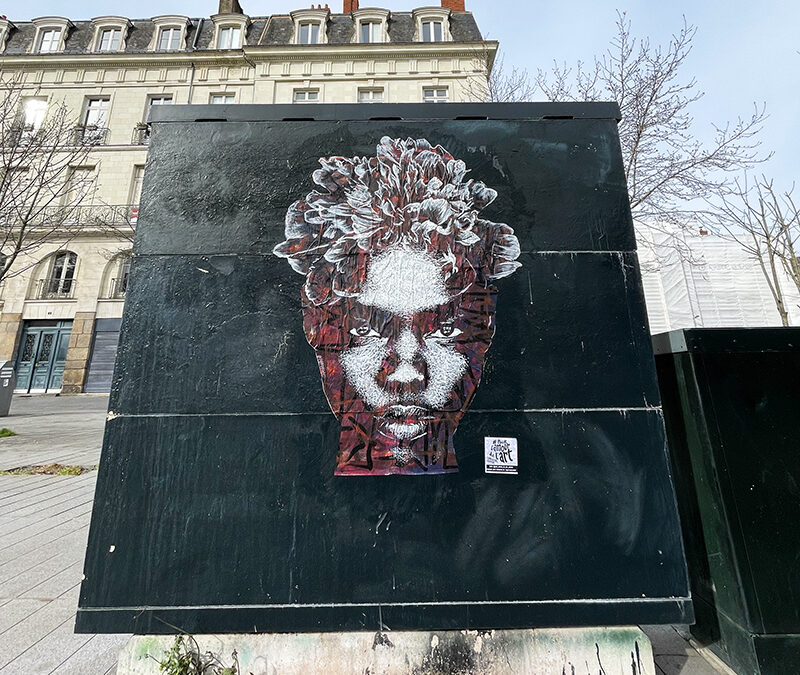 Femme africaine à la chevelure-fleur / Nantes, France