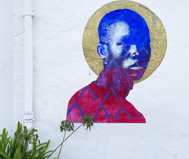 Jeune homme Africain auréolé / Clohars-Carnoët, France