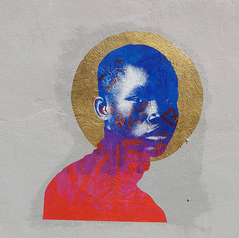Jeune homme Africain auréolé / Lisbonne, Portugal