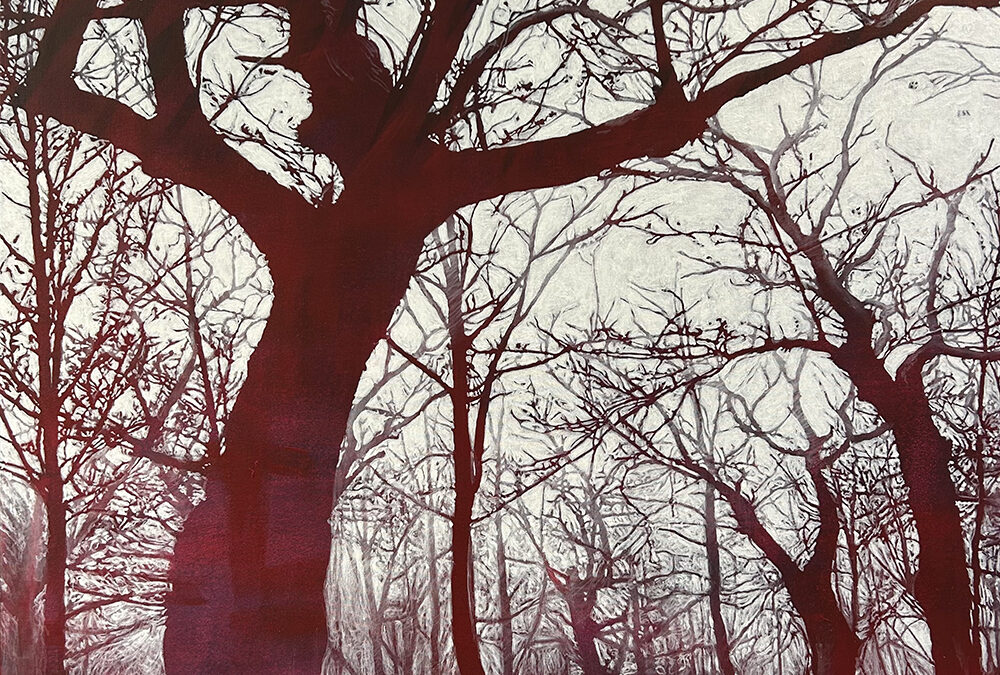 Au milieu des fontaines | Peinture