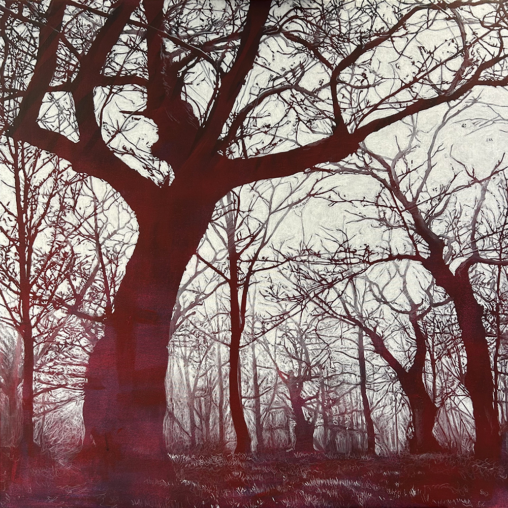 Au milieu des fontaines | Peinture