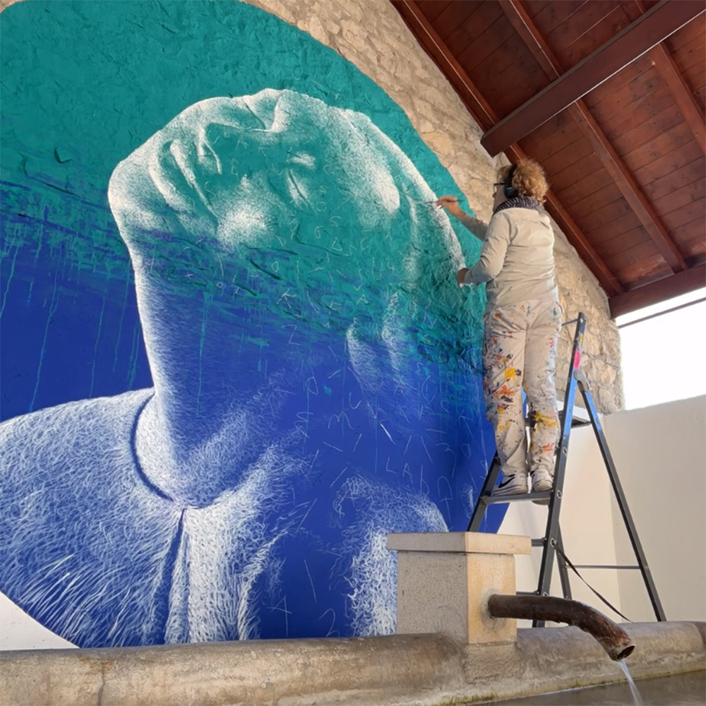 "Le rêve" mural d'apres Marguerite Peltzer par Sébastien Bouchard à Thonon Les Bains