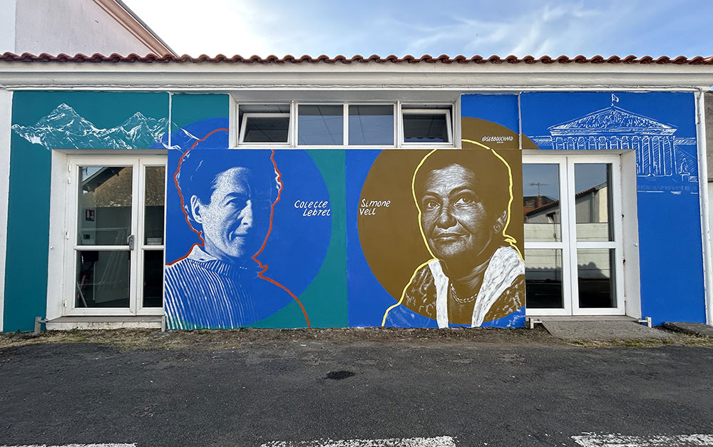 Simone Veil & Colette Lebret, Fresque / La Garnache, France – 2026